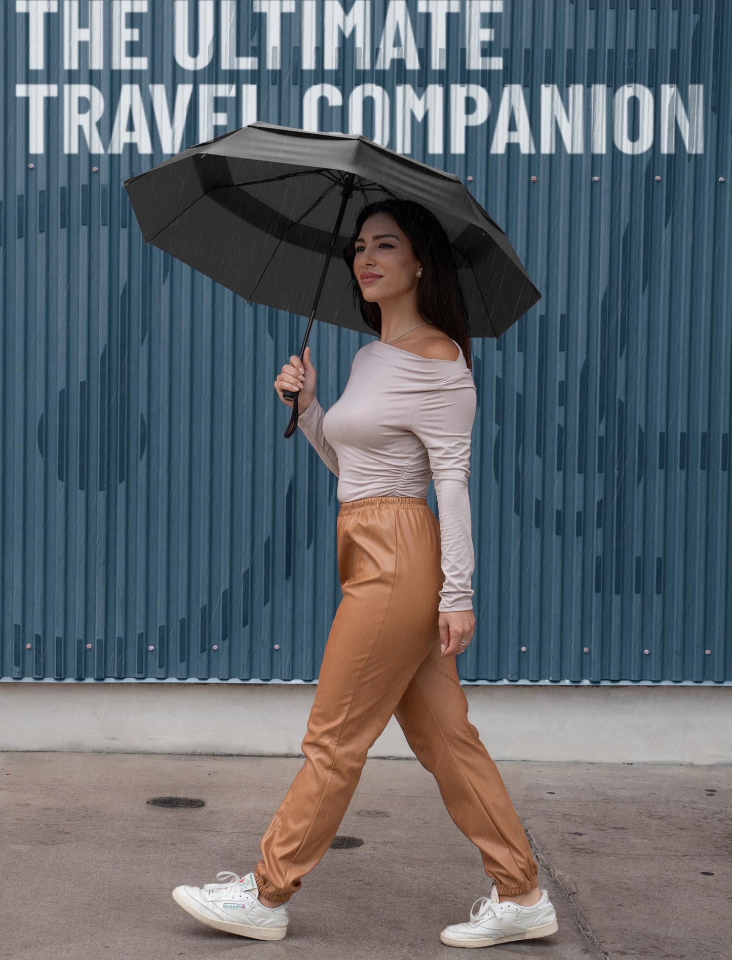 Repel Umbrella – Engineered to Withstand 85MPH Winds – Chosen by Wirecutter 2025 as Strongest Travel Umbrella for Rain - Auto Open Close, Compact, <1lb, Durable & Waterproof Design