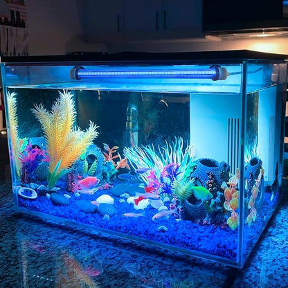 Submersible Led Aquarium Light:Full Spectrum Aquarium Lighting for Aquatic Pet Lovers - Underwater Fish Aquarium Lights with Remote and Suction for 11.8 Inch Saltwater Freshwater Tanks