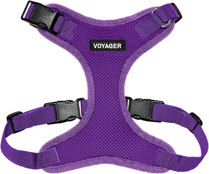 Voyager Step-in Pet Harness - All Weather Mesh, Adjustable Step in Harness for Cats and Dogs by Best Pet Supplies - Purple, L