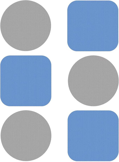 Leezmark 6pcs Jar Openers, Rubber Jar Opener Gripper Pads Kitchen Coasters Multi-function Jar Opener for Seniors with Arthritis Weak Hands(Gray, Blue)