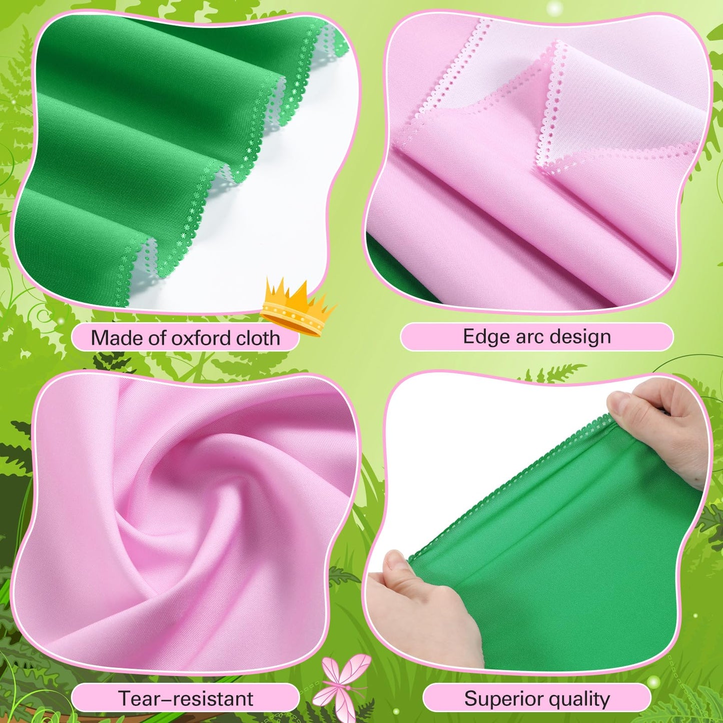 Windkream 3 Pcs Pink and Green Table Runner 71 x 13 Inches Witch Princess Theme Table Runner Witch Party Decorations for Birthday Baby Shower Bachelorette Party Supplies