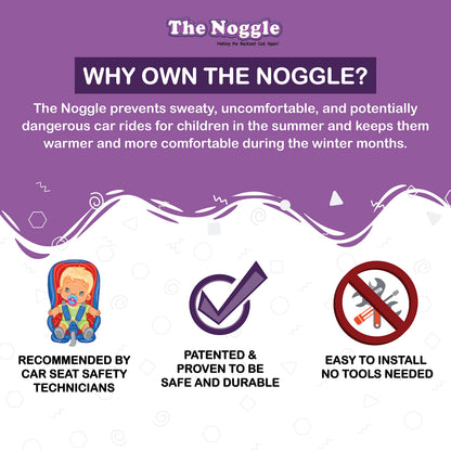 NOGGLE, 8ft - Kids Personal Air Conditioning System, Made in USA, Directs Cool Air to Children in The Backseat - Air Conditioning Vent Hose for Vehicles, Making The Back Seat Cool Again - Black