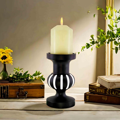 Deng YH Wooden Candle Holders Pillar,Vintage Seaside Pillar Stand for Dining Table Centerpiece, Coffee Table, Mantel, Or Any Table Top，Free Standing Farmhouse Candle Holders.