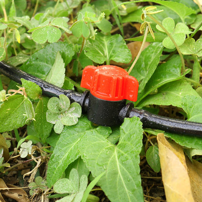 Gardrip 1/4" Drip Irrigation Valve - 25 Pack Shut Off Switch Fits 1/4 Inch Drip Tubing - Cut Off Valve for Garden Lawn Irrigation