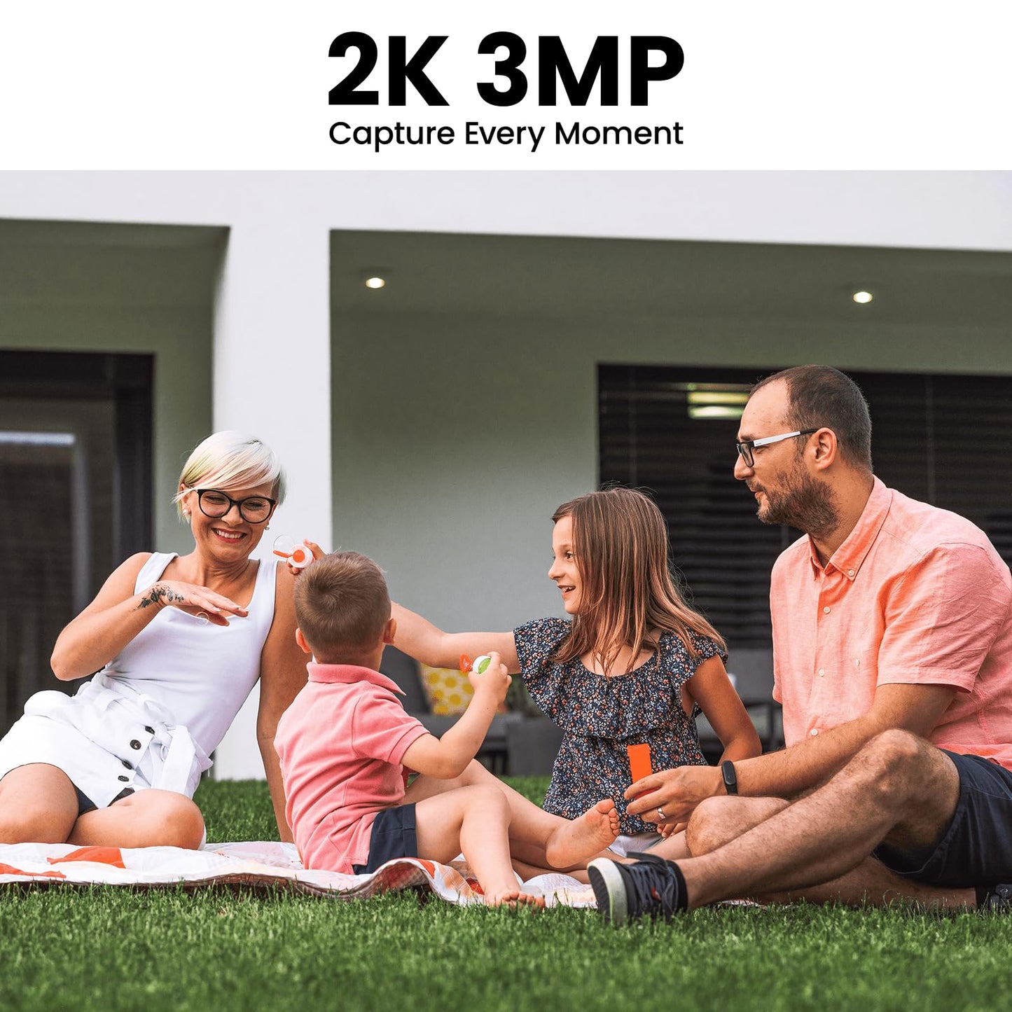 Cameras for Home Security-2.4GHz Wireless Security Camera Outdoor with AI Motion Detection & Siren, Non-Stop Solar Powered Charging, 2K Color Night Vision, SD/Cloud Storage, Waterproof, S1 4P