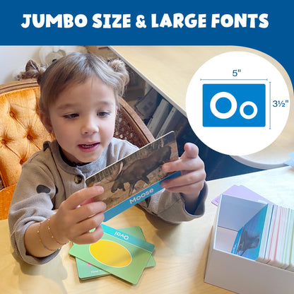 BenBen Flash Cards for Toddlers, Extra Thick, 250 Images, Double-Sided Educational Flashcards, Alphabet, Number, Animal, Shape, Color, Preschool Learning Activities, Gift for Kids 1 2 3 4 Years