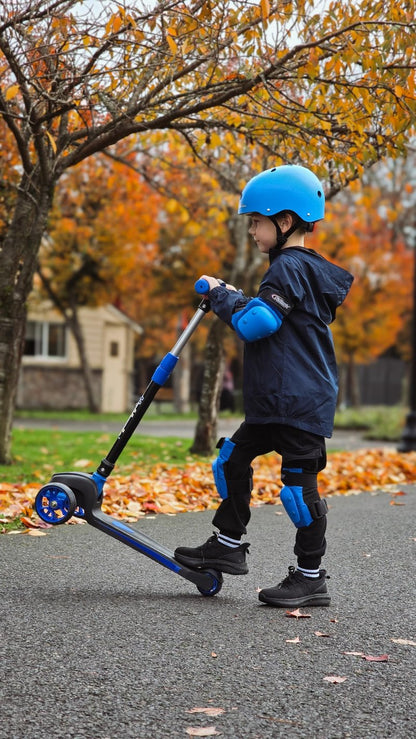 Nattork Kids Scooter for Age 3-8, Toddler Scooter with 4 Adjustable Height for Boys & Girls, Light Up 3-Wheels Foldable Kick Scooter, Lean to Steer, 120LB Weight Capacity