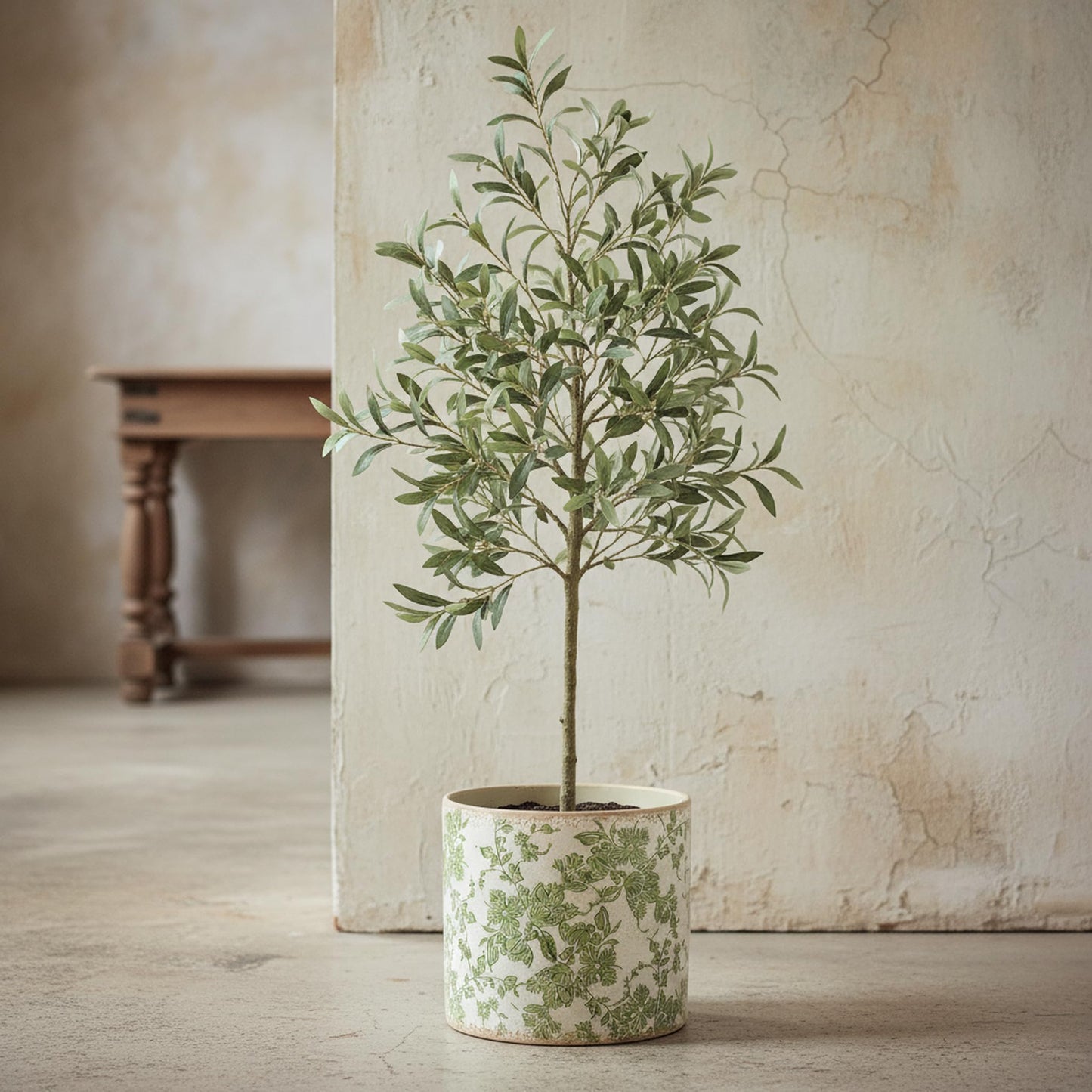 Xiaan Jiaju 7.7" Large Green Plant Pots, Flower Pots w/Drainage, French Country Farmhouse Pots for Plants, Tree Pot for Olive & Money Tree, Garden & Home Decor, Gifts for Women,Indoor/Outdoor Planter