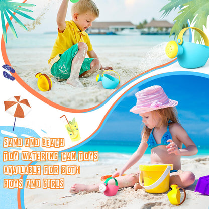 Gemscream 6 Pcs Watering Can Set Small Plastic Beach Watering Can Bath Toy Toddler Gardening Equipment Toy for Girl Boy Beach Outdoor Garden