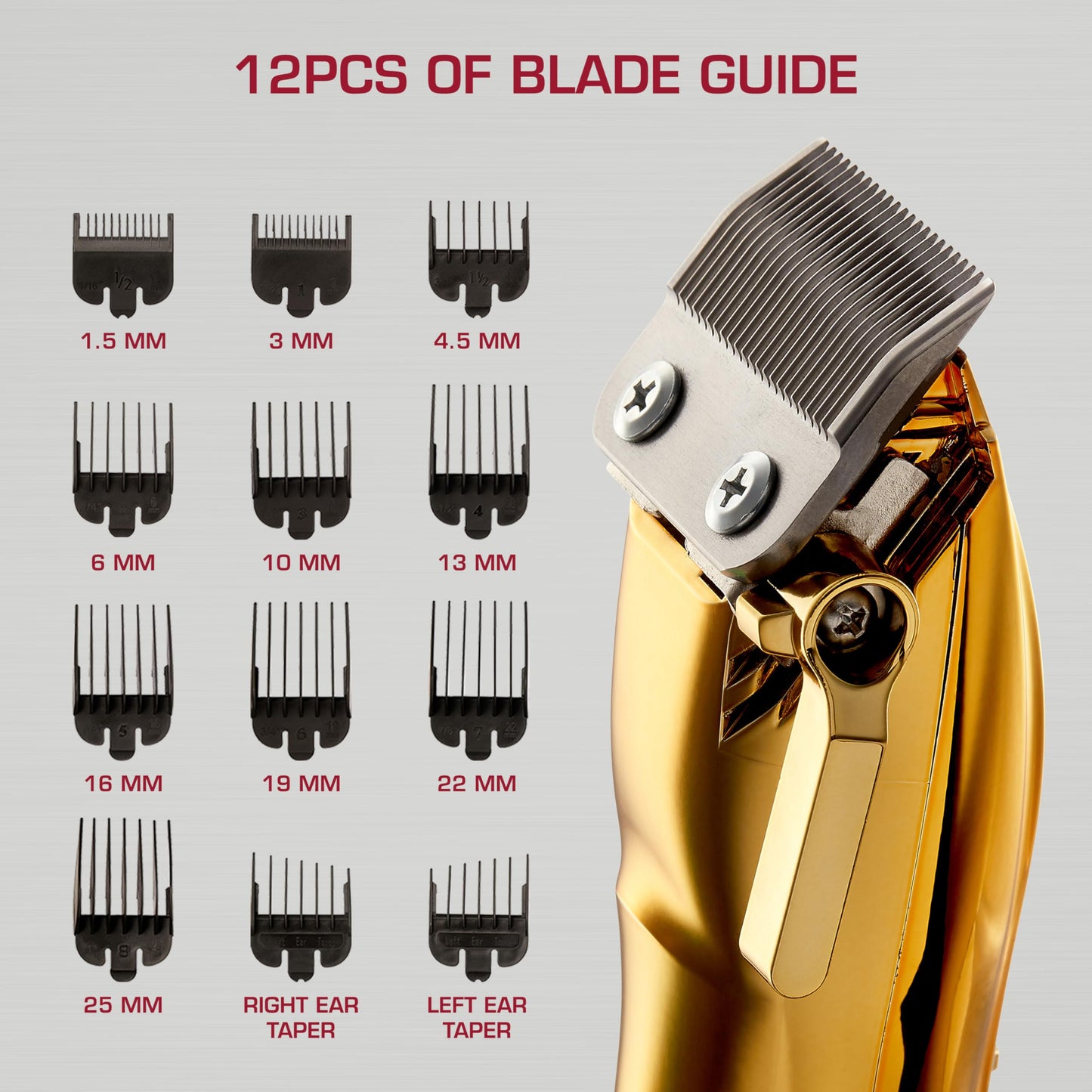 KISS Precision Blade Cordless Trimmer with Stainless Steel T-Blade, Powerful High-Torque, High-Speed Motor, 3 Blade Guard Attachments & Blade Cover, USB Cable & Long-Lasting Lithium Ion Battery