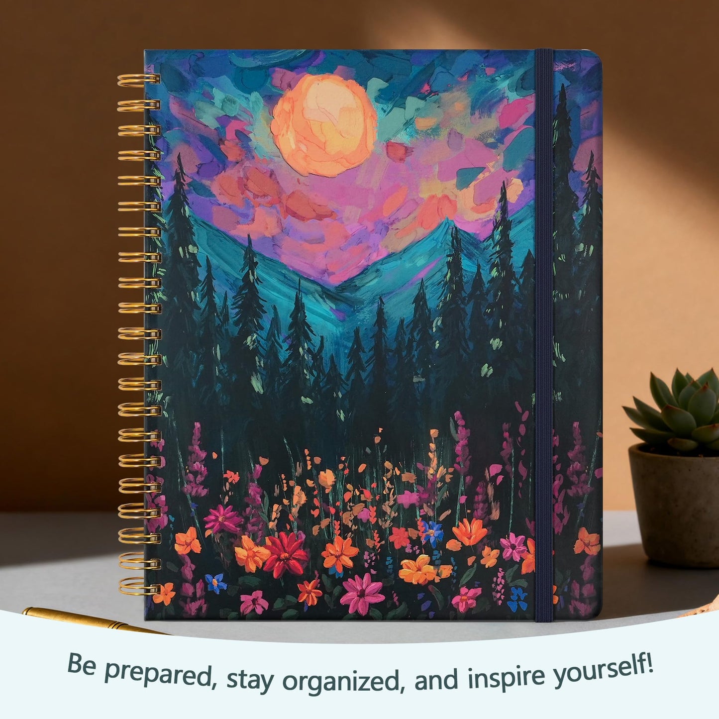 Teacher Lesson Planner 2026-2027 Academic Year, Aug 2026-Jul 2027, Deluxe 26-27 Lesson Plan Book for Teachers Supplies & Homeschool Planner with Pocket & Monthly Tabs, 8.5" x 11", Wild Mountain
