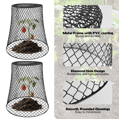 Hlimior 15 Sets of Chicken Wire Cloche Plant Covers Garden Netting, Heavy Duty Chicken Wire Plant Covers Protectors from Animals for Keeping Bunnies Chicken Squirrels Birds Other Out 9.13×9.13 in