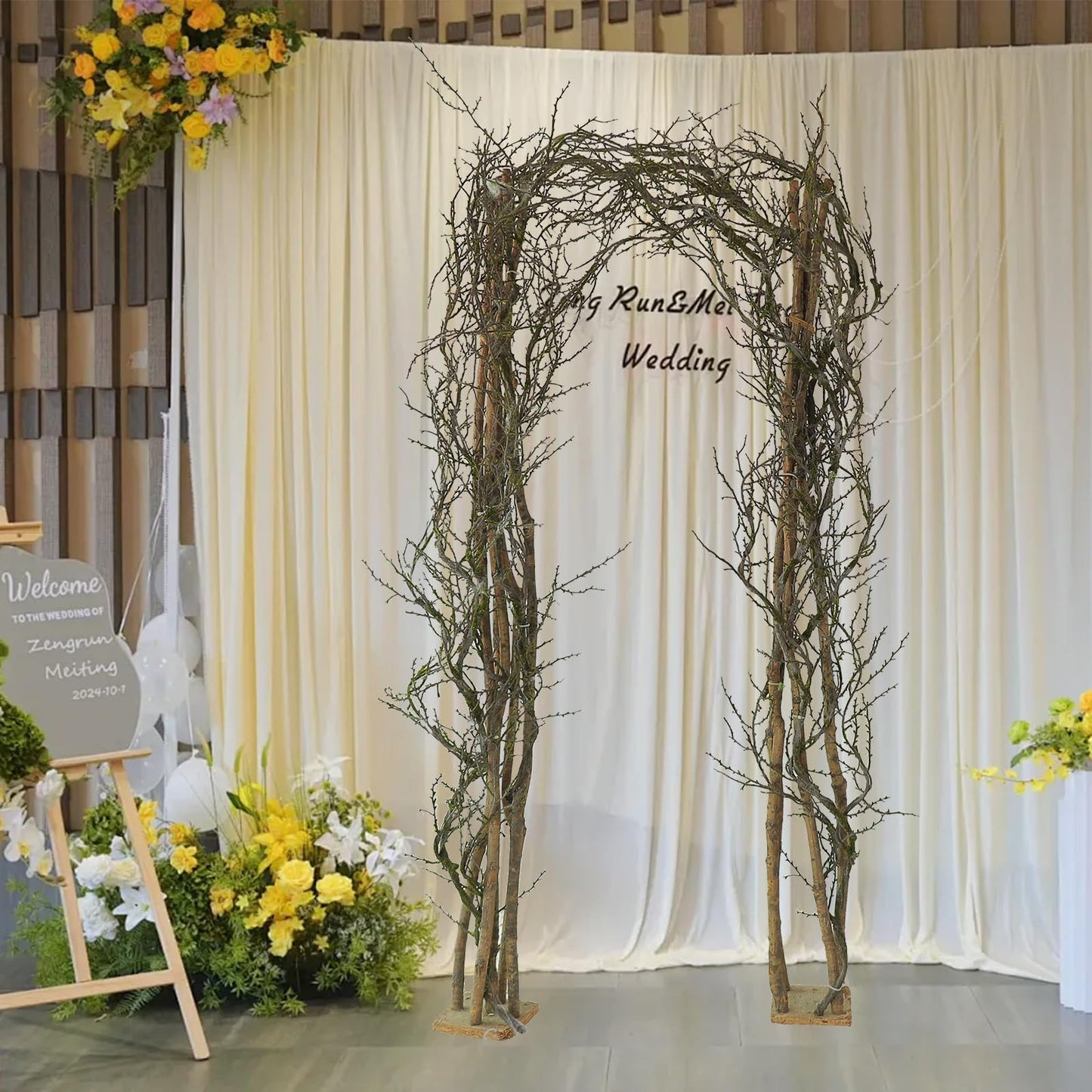 74.8inch Long Malleable Black Halloween Tree Weeping Branches Twigs Greenery Garland Hanging Moss Faux Ghost Grape Vine for Haunted Forest Outdoor Mantel Fireplace Porch Arch Stairway Yules Decor (2)