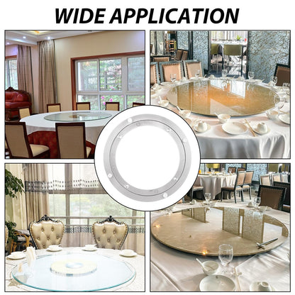 2 PCS 8 Inchs Lazy Susan Aluminum Bearing Lazy Susan Rotating Turntable Bearing Swivel Plate Hardware, Metal Rotating Turntable Bearings Swivel Plate Hardware for Dining-Table
