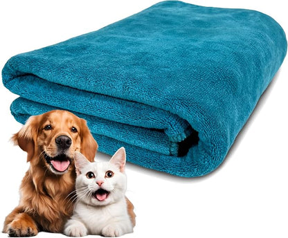 Extra Large Dog Towel for Big Dogs — 400 GSM Premium Microfiber, Fits Golden Retriever, Labrador, Bernese — Super Absorbent Quick Dry, Machine Washable (Green, XL)