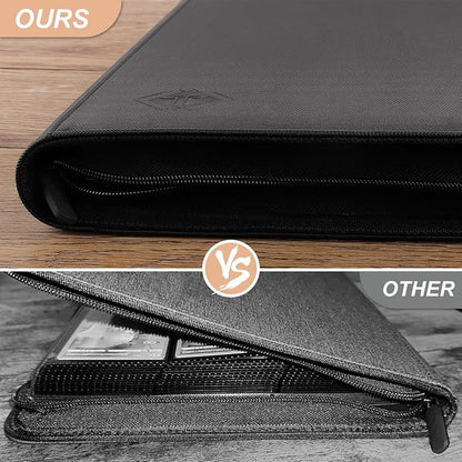 Trading Card Binder, Card Binder Album Folder Book Fit for MTG Baseball Football Sports Cards, Easy to Use Card Collection Binder (Blue, 432 Pockets)