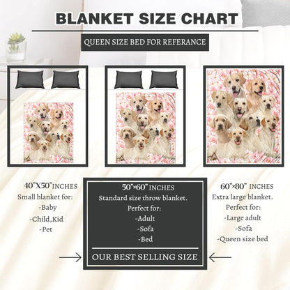 Labrador Retriever Dog Throw Blanket,Labrador Retriever Gifts for Dog Lovers,Soft Flannel Blanket Throw,Gift for Women Kid Girls Halloween Christmas 50"x60"