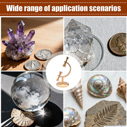 Rock Stands for Display - Adjustable Globe Holder with Padded Clip | Crystal Ball Stand for gemstone, Fossils, Minerals, Specimens, Collectibles, Ideal Art Craft Decoration for Table, Shelf, Bookshel