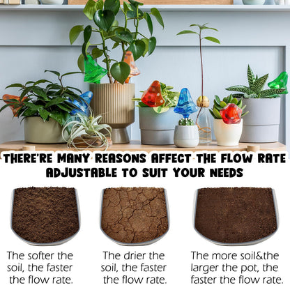 Famstar Plant Self Watering Globes Bulbs Planter Insert Automatic Plastic Watering Devices Plant Waterer Spikes for Indoor Outdoor,Self Irrigation System Lasts for One Week