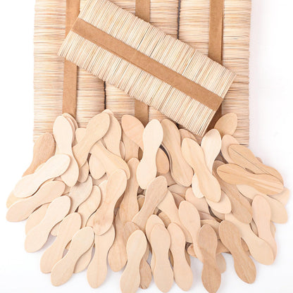 Reallnaive 1000 Pcs Wooden Ice Cream Sample Spoon Bulk, 2.4 inch Length, Mini Disposable Birchwood Tasting Spoons, Compostable and Biodegradable for Crafts, Tasting, Birthdays, Dessert, Honey, Cake