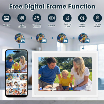 Digital Calendar 10.1", Smart Calendar Planner & Chore Charts, 1080P Full HD Interactive Touchscreen for Family Planner Display, Smart Family Calendar, Desk Mount, Gifts for Women Men