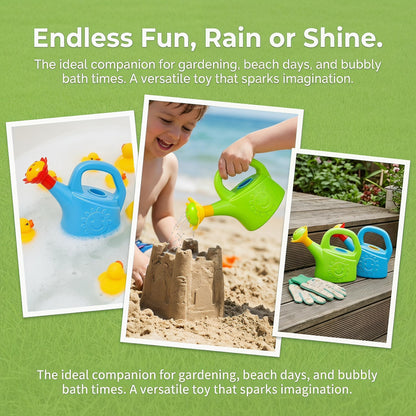 3 Pcs Kids Watering Can Toys, Mini Plastic Watering Can, Play House Garden Flower Water Pot for Toddlers, Outdoor Bath Beach Sand Toys (Random Color)