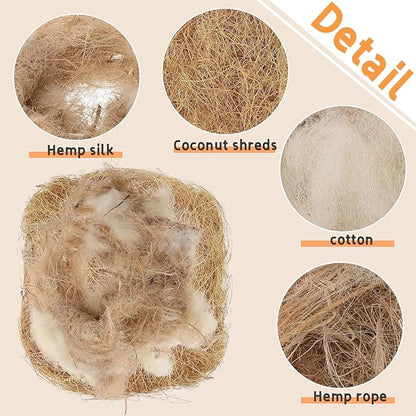 240G/8.5OZ Bird Nesting Material, Natural Mixing Nesting Material Pad for Bird Nest, Bird Nest Bedding Bird Nest Building Materials and Hideouts Supplies for Cage Garden Tree Trunk