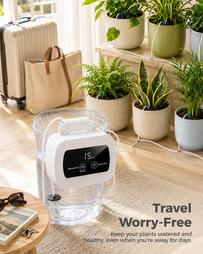 Bamworld Automatic Plant Waterer for 10 Potted Plants Indoor Automatic Watering System for Garden Plant Watering Devices with Adjustable Timer Auto Irrigation System for Garden Potted Plants Outdoor