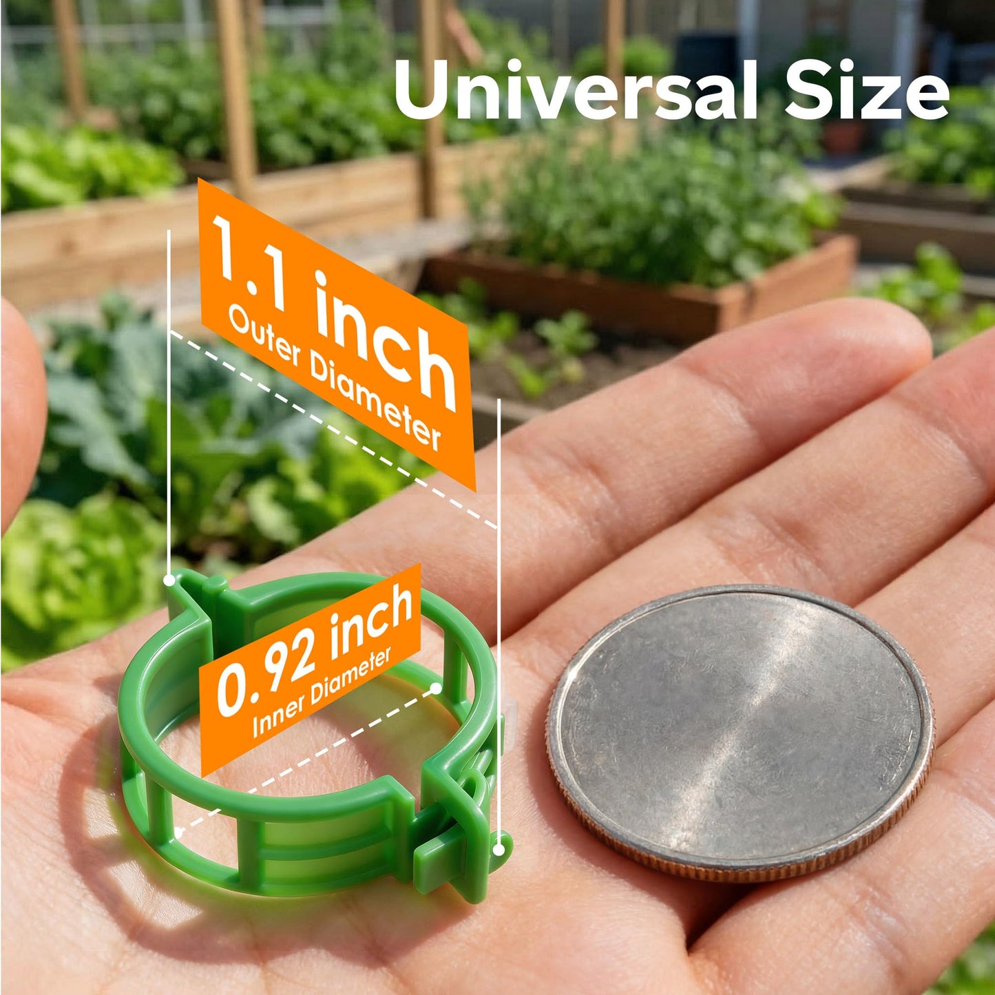 100pcs Tomato Clips for Climbing plants, Plastic Trellis Plant Support Clips for Garden, Reusable Clips for Supporting Grape Tomato Vine and Vegetables Plants to Grow Upright Makes Plants Healthier
