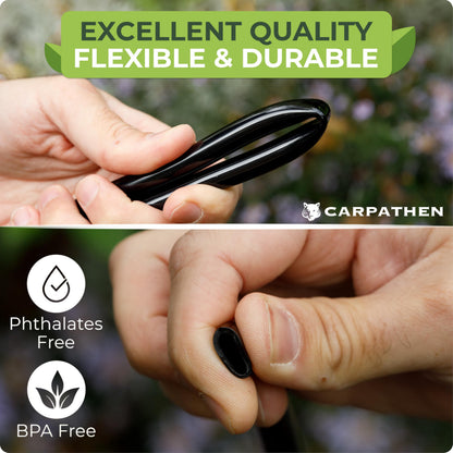 CARPATHEN 100ft Drip Irrigation Tubing - Mainline - (5/16" ID - 7/16" OD) Black PVC Water Line