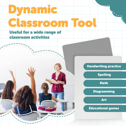 Dry Erase Lapboards - Pack of 25 Whiteboard Set - 9x12 - Student Single Sided - Improve Children's Classroom Learning with Reusable, Durable, Portable White Boards