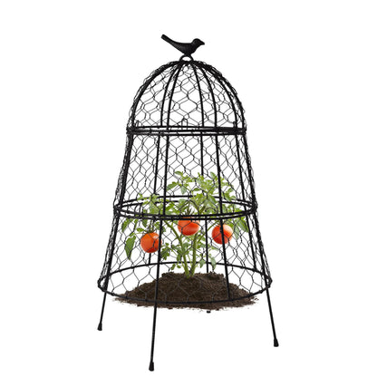 DHAMPOOH Pack of 6 Heavy-Duty Chicken Wire Plant Cloches – Rustproof Garden Protectors and Plant Cages for Vegetables and Flowers – Safeguard Plants from Deer and Critters – 20” x 12”