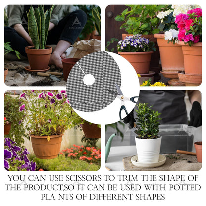 ANNASAMDO, 10 Pack Plant Pot Cover 1.8 Inch Plant Protectors from Animals Cuttable Round Pot Grid for Indoor Outdoor Plants