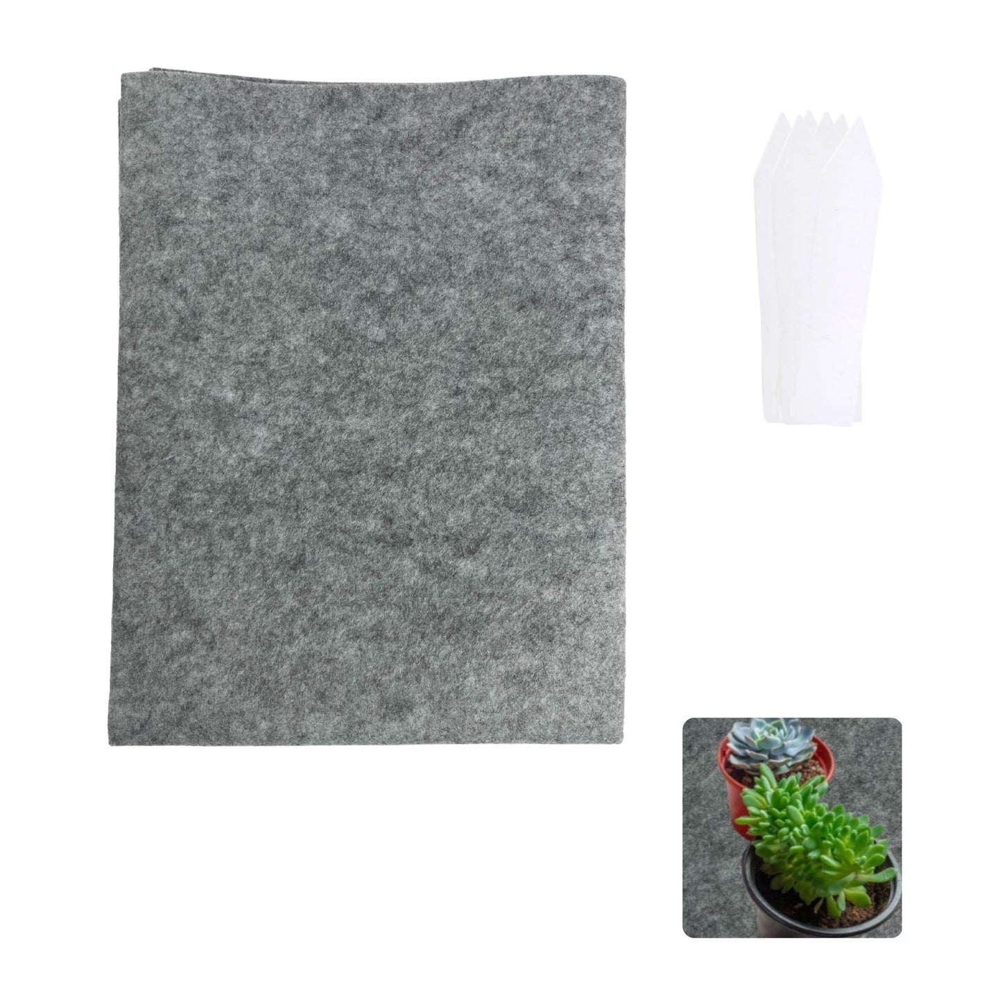 Rejopfad Capillary Mat Automatic Watering System for Plants 4 FT by 5.2 FT, Capillary Matting for Plants Indoor Self Watering System Seed Mat Include 20Pcs Plant Labels
