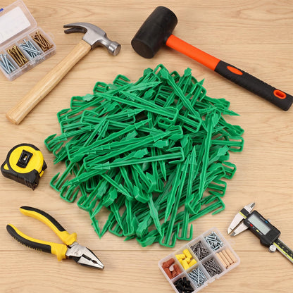 Nuanchu 100 Pcs 6 Inch Stakes Sod Garden Stakes Bulk, Landscape Garden Stake for Membrane, Sod Staples Tent Stake, Netting, Turf, Landscaping and Gardening