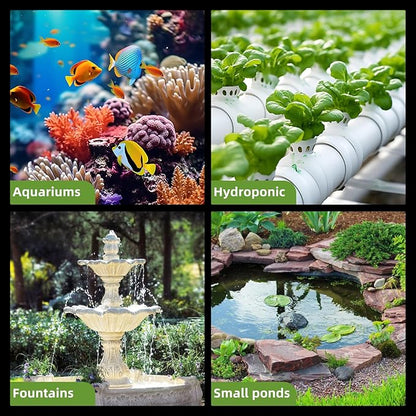 FREESEA Fountain Submersible Water Pump: 660GPH 40W Small Sump Pump - Pond Pump for Outdoor Hydroponic Statuary Waterfall Aquarium Fish Tank