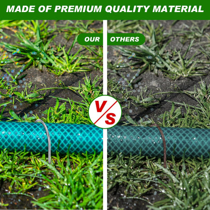 Tandefio 100 Packs Drip Irrigation Tubing Stakes 6 Inch Garden Pins Landscape Staples Securing Pegs Galvanized Lawn Yard U Pegs for Hose, Chicken Wire, Weed Barrier Fabric, Dog Fence