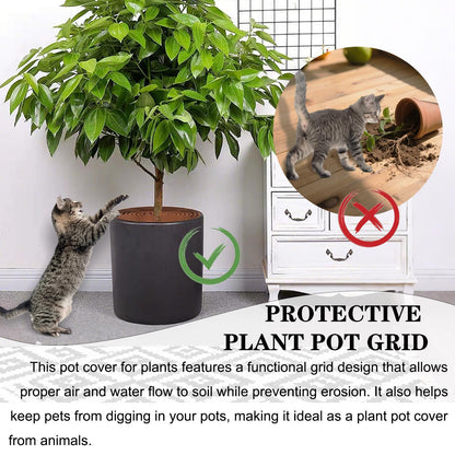 SGYUNQ Plant Pot Grid Soil Protector Covers Cuttable Flower Protector