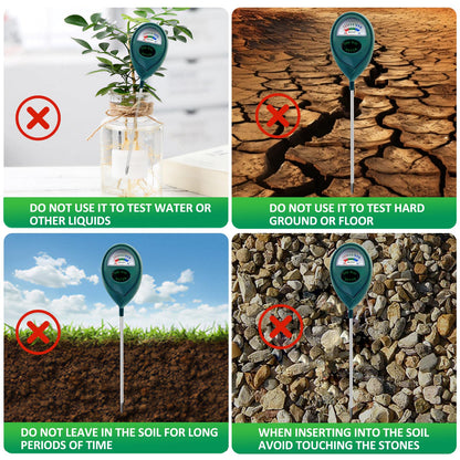 METINFUS Pack of 4 Green Soil Moisture Meter for Plants, Soil Meter, Soil Tester, Hygrometer for Garden, Farm, Lawn, Ideal for Beginners & Indoor Plant Enthusiasts, No Battery Required