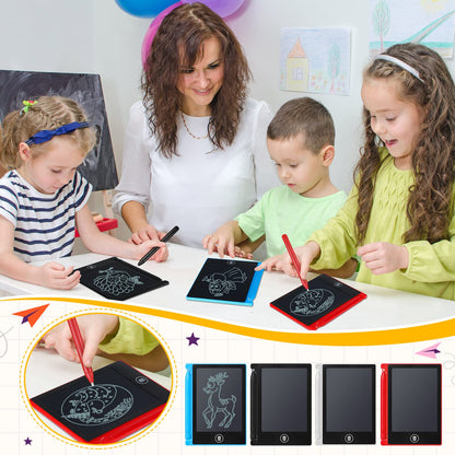 Nezyo 16 Pack 4.5 Inch Mini LCD Writing Tablet for Kids Electronic Doodle Board Bulk Erasable Drawing Tablet Reusable Writing Pad for Girls Boys Party Favor Goodie Bag Classroom Gifts(Mix Colors)