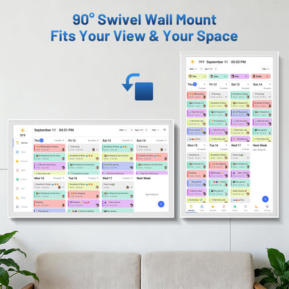 32 Inch Digital Calendar, Electronic Chore Chart, Smart Weekly and Monthly Planner 1920 * 1080P IPS Touchscreen Wall Calendar Rewards for Family Schedules, Meal Planning Gift