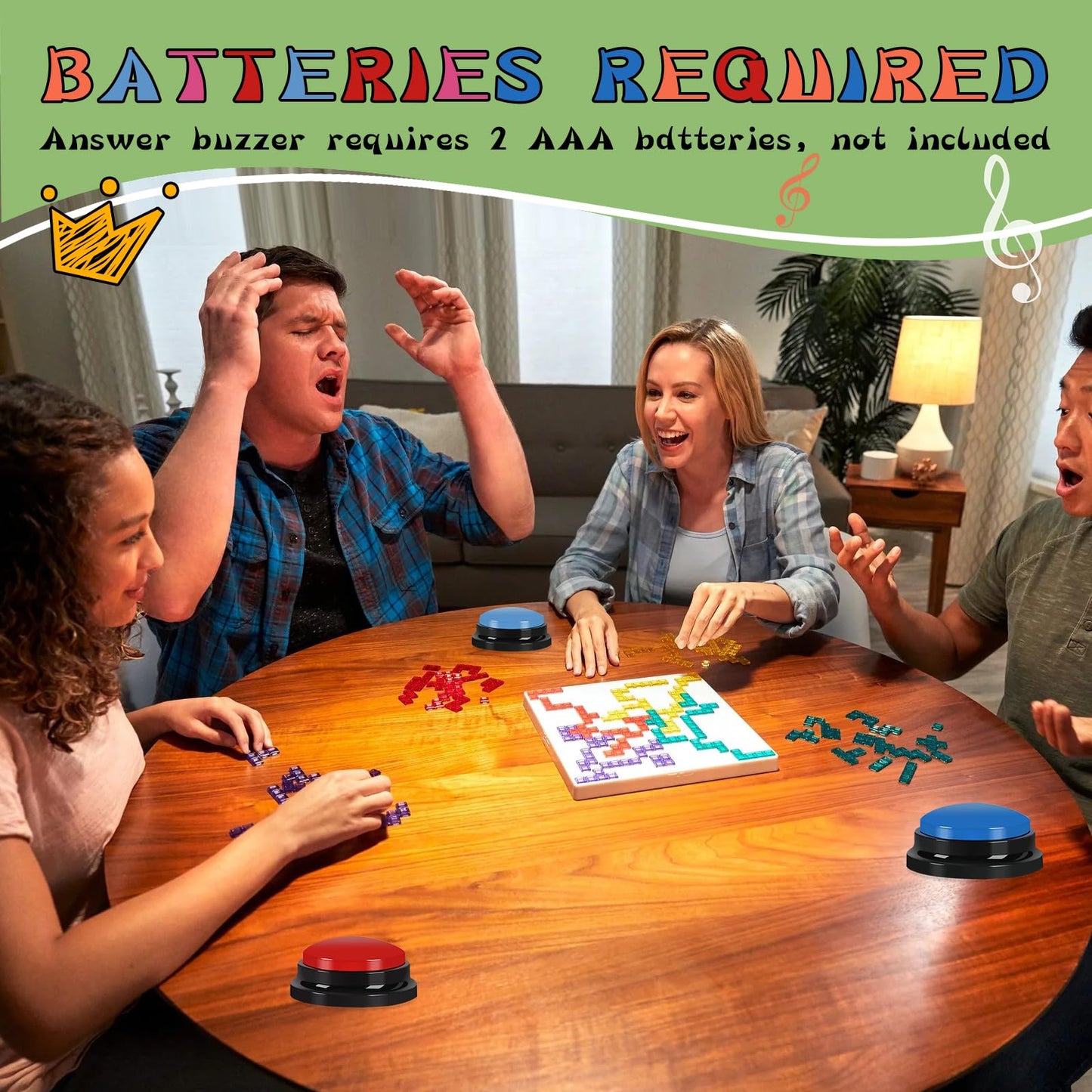 10 Pcs Recordable Answer Buzzers Button Answer Buzzers Game Show Buzzer Recordable Button Perfect for Classroom Team Trivia Games