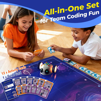 Apitor Coding Robot Toys for Kids Ages 5+, STEM Robot Toy Kit with Wheels and Play Cards, Screen Free Remote Control Programming Interactive Toy for Boys and Girls Ages 5-8
