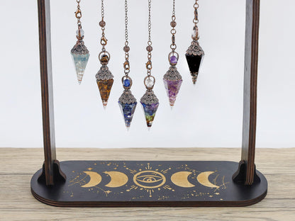 MAIBAOTA Pendulum Crystal, Natural Lapis Lazuli Crystal Pendulums for Dowsing, Spiritual Pointed Crystals for Witchcraft Supplies, Divination Tools
