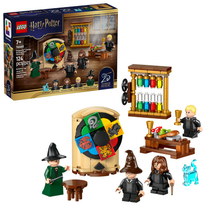 LEGO Harry Potter Hogwarts Castle: Sorting Hat Ceremony Building Toy for Boys, Girls - Pretend Play Set for Kids, Ages 7+ - W/4 Minifigures & Cat Patronus Toy Figure - Gift Idea for Birthdays - 76460