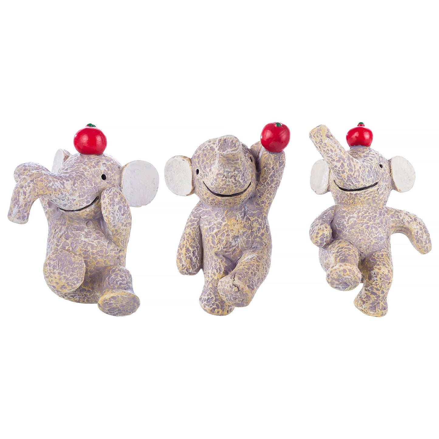 HomDSim Garden Statues Flowerpot Landscaping Tree-Hugger Fairy Plant Pot&Vase Hugger, Mini Decorative Climber Clingers (3Pack Elephant)