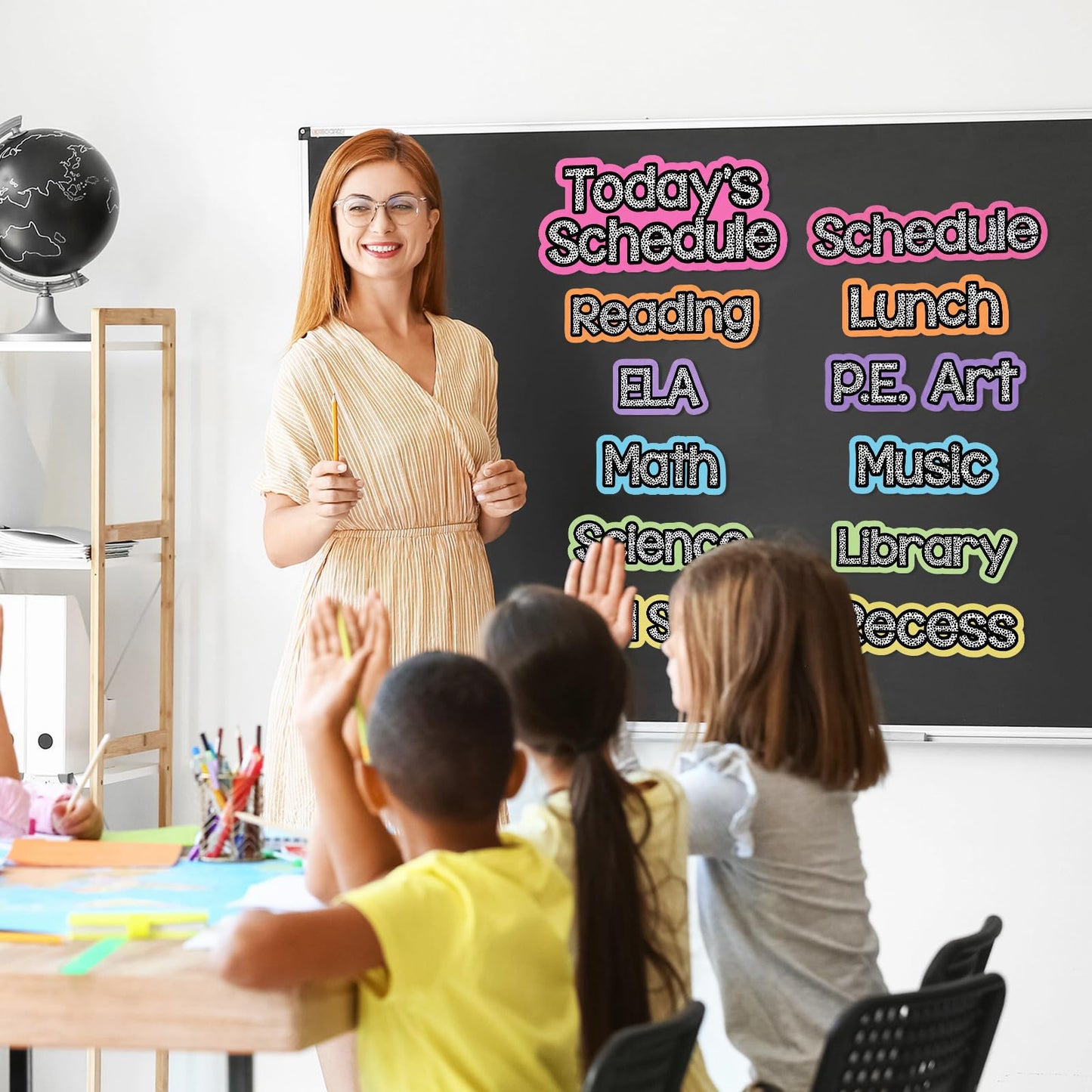 AmazingSpark 12 Pcs Class Subjects Magnets Classroom Daily Schedule Magnets Reusable Today's Schedules Labels Set Dry Erase Labels for Whiteboard Bulletin Board Decor School Elementary Organization