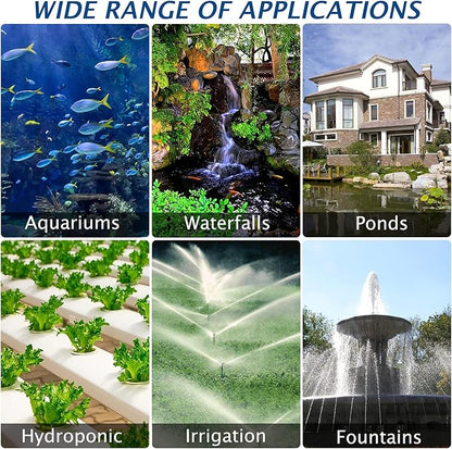 WaterRebirth (2900GPH-155W,UL listed) High Flow Large Fountain Submersible Water Pond Sump Pump Aquarium Electric Waterfall Pump Outdoor PS- 2900 (Pack of 2)