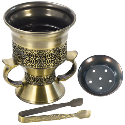 Frankincense Resin Incense Burner, Incense Censer, Bakhoor Burner, Charcoal Incense Burner, Incense Burner with Handle Tongs for Yoga, Spa Aromatherapy