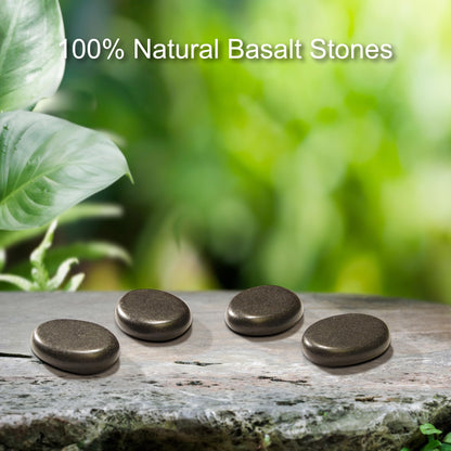 Master Massage Toes Basalt Hot Stone Pack – Beauty Facial Stones – Skin Care Heating Tools - Natural Black Basalt Massage Stone Set for Toes - 8-Piece Kit for Massage Spa, Relaxation, Healing
